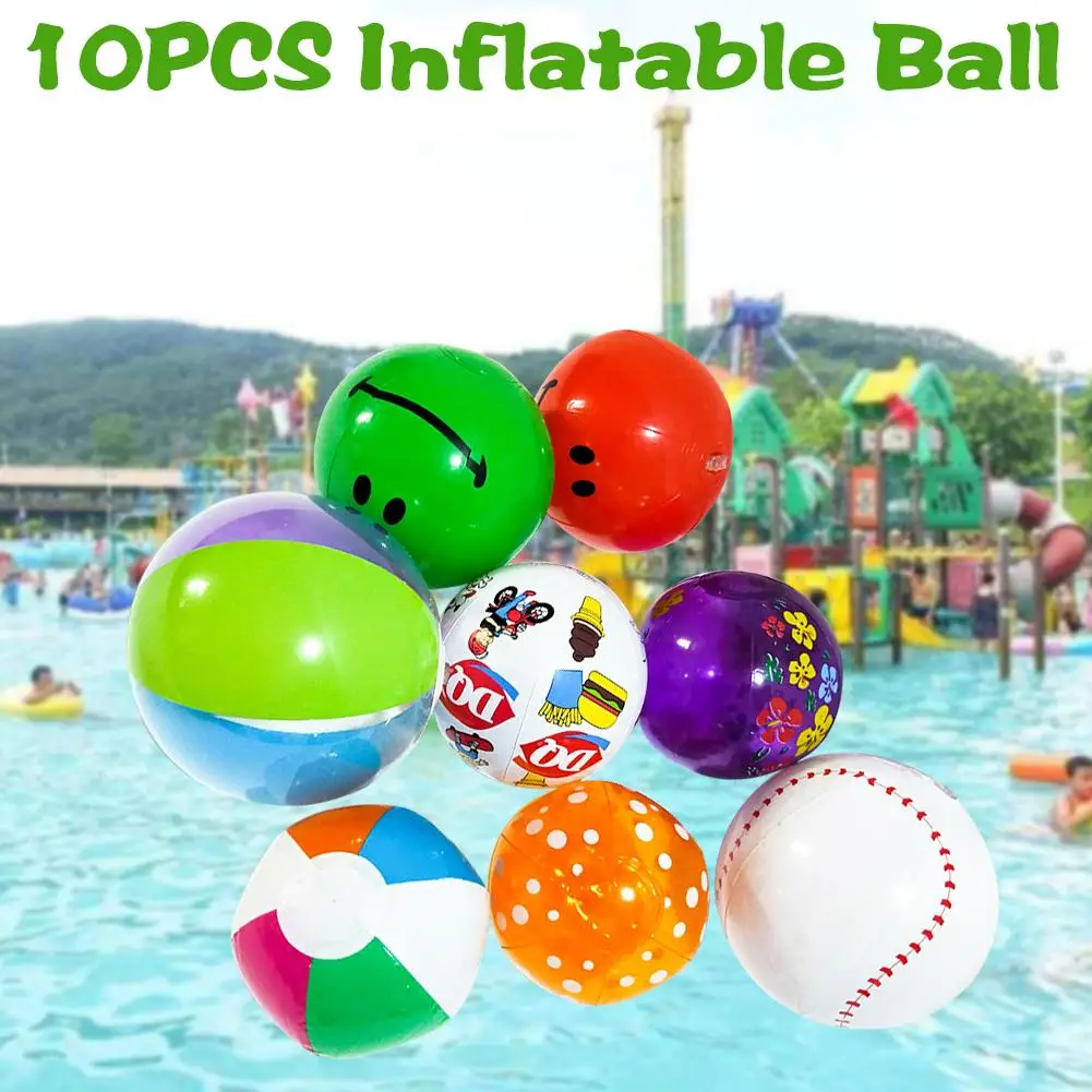 10 шт. надувной шар с высоким отскакиванием игрушка для плавания морской цветной