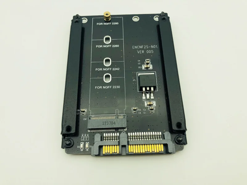 Новый черный металлический чехол B + M key M.2 NGFF SSD на 2 5 SATA 3 0 6 Гб адаптер