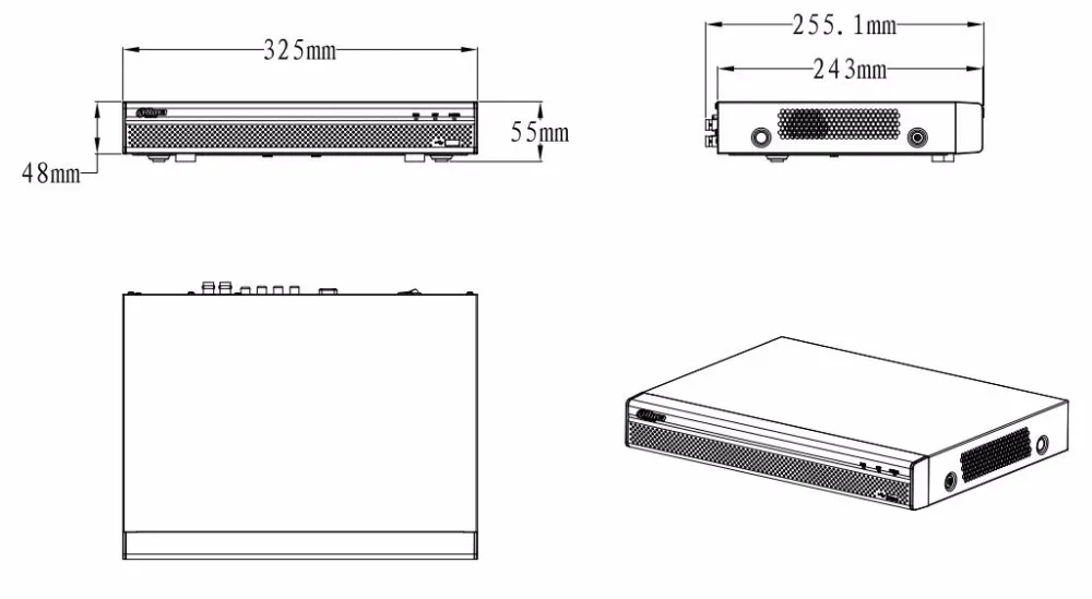 Dahua XVR 4CH 16CH рекордер XVR5104H XVR5116H 1080P Поддержка HDCVI/AHD/TVI/CVBS/IP видео входы 1 SATA HDD