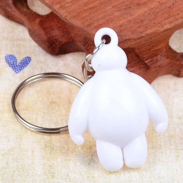 

Big Hero 6 Baymax Key Chain 4cm Cute Mini Action Figure toys Keychain Pendant Birthday Gift for friends