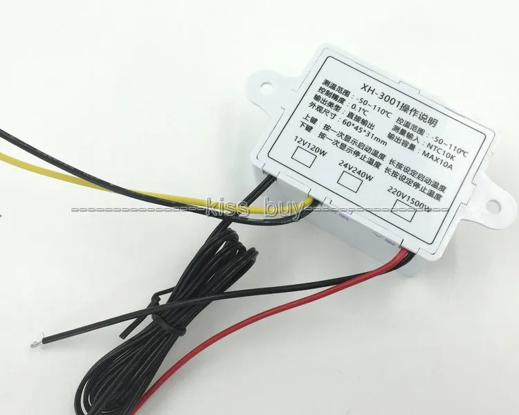 dc 12V - 50c +110c Digital LED Temperature Controller 10A Thermostat Control Switch + Probe | Электронные компоненты и