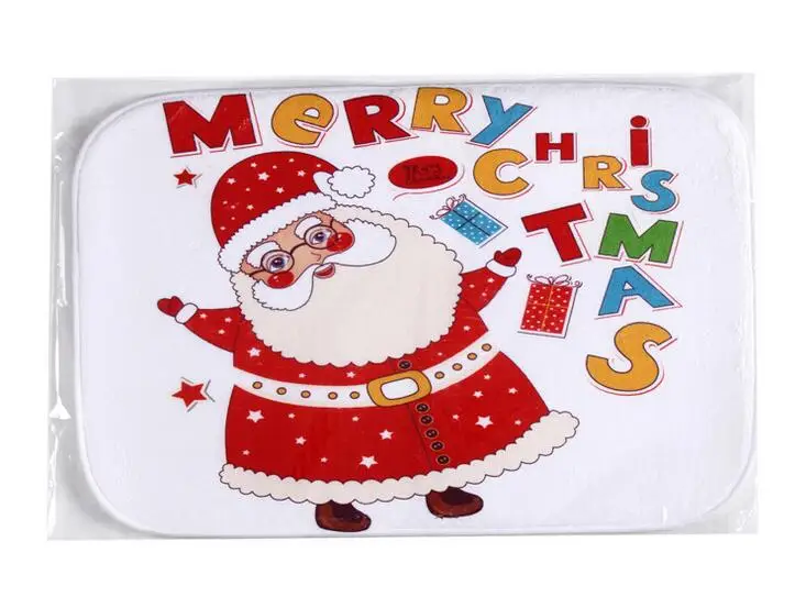 Рождественские коврики для ванной с Санта Клаусом Design_3 40*60 см Противоскользящие