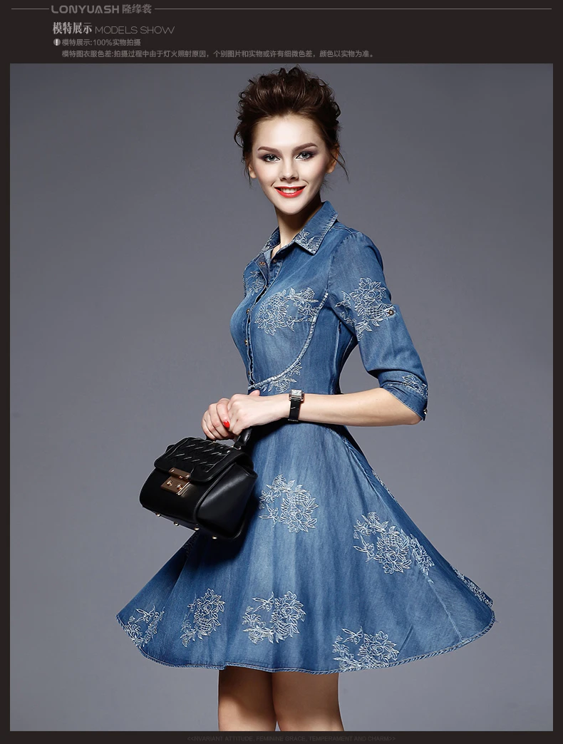 Vestidos 2017 denim dress женщины плюс размер половина рукава лето blue jeans для женщин дамы
