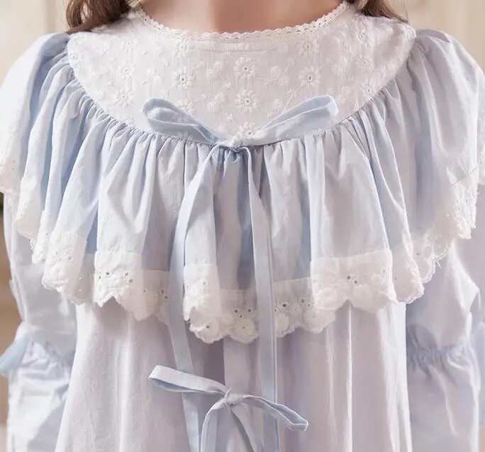 

Vintage Sleepwear Women Nightgown Dress Sleepwear Princess Nightgown Nightdress Summer clothing for bed 2017 New