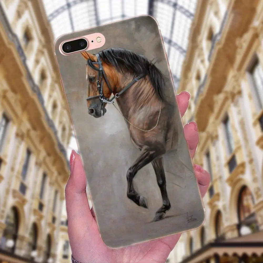 Мягкие чехлы Aimal для Apple iPhone 4 4S 5 5C 5S SE 6 6S 7 8 Plus X XS Max XR бегущие лошади и слоны модные |