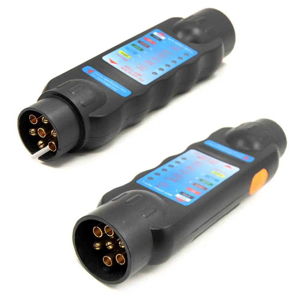 Durable 12V 7-Pin Car Truck Trailer Plug Socket Tester Wiring Circuit Light Test Tool Accessory | Инструменты