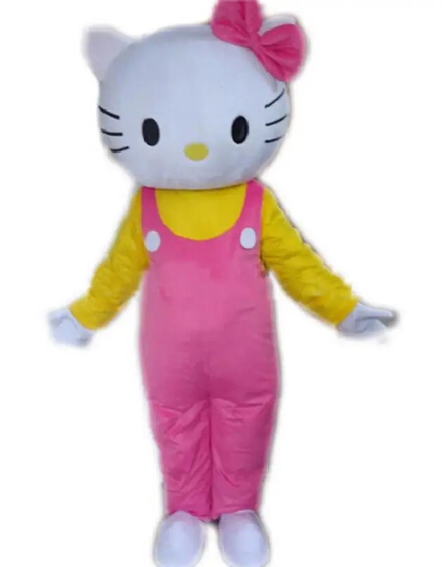 Взрослый размер Hello Kitty Cat костюм талисмана персонажа Хэллоуин костюмы