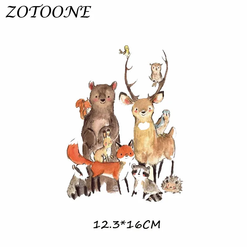 ZOTOONE милый лес с принтом животных для детей от одного года до четырех лет глажки