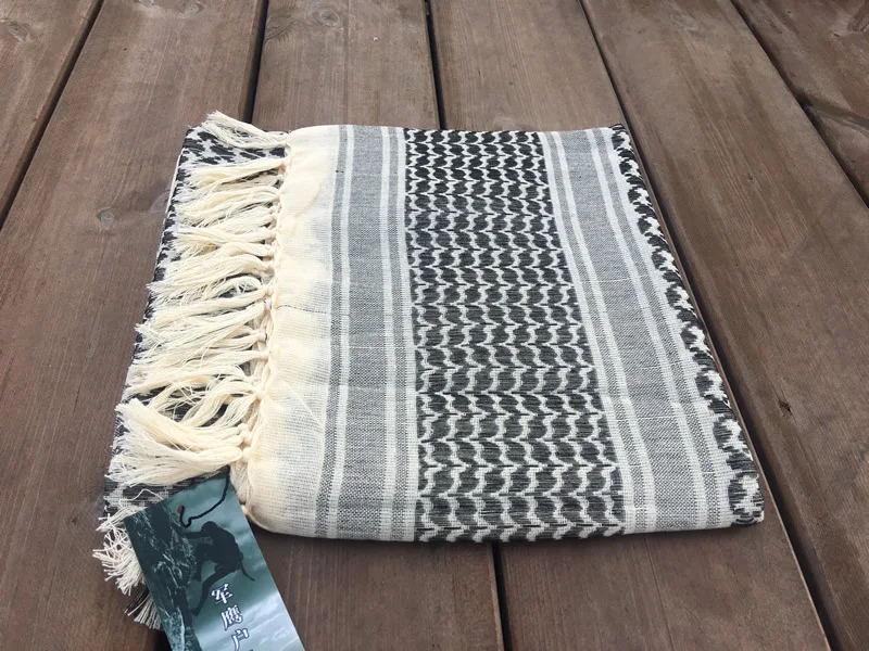 Тактический Keffiyeh Shemagh пустынный шарф в арабском стиле охотничья армейская Военная бандана трубка Cuello Bufanda шарф-хомут походная стрельба - Цвет: Khaki