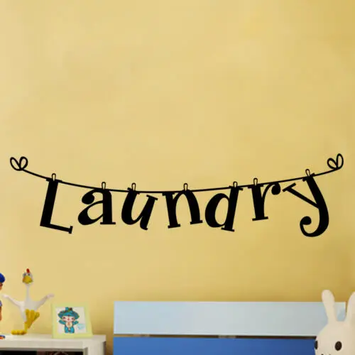 Прачечная магазин наклейка на стекло стену стиральная комната Кухня Wall Art