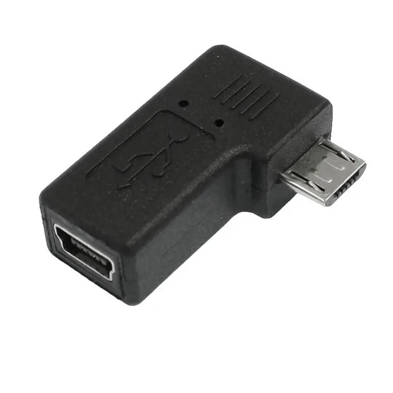 Преобразователь адаптера под прямым углом USB 2 0 Mini A 5 pin мама к Micro B 5pin