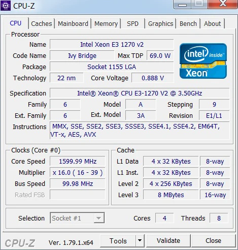 Оригинальный процессор Intel Xeon 3 50 V2 1270 ГГц 8 м LGA1155 E3 1270V2 настольный бесплатная
