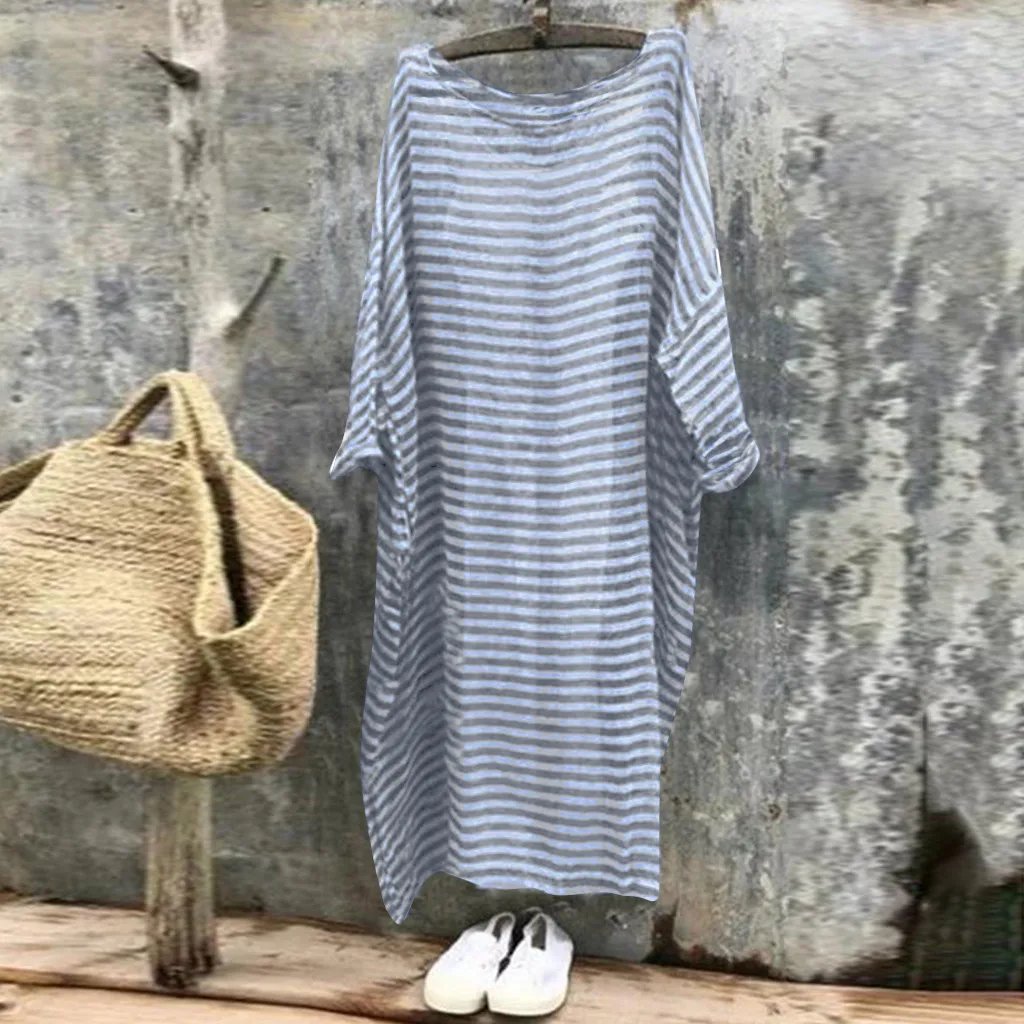 Платье женское повседневное длинное с рукавом летучая мышь | Женская одежда