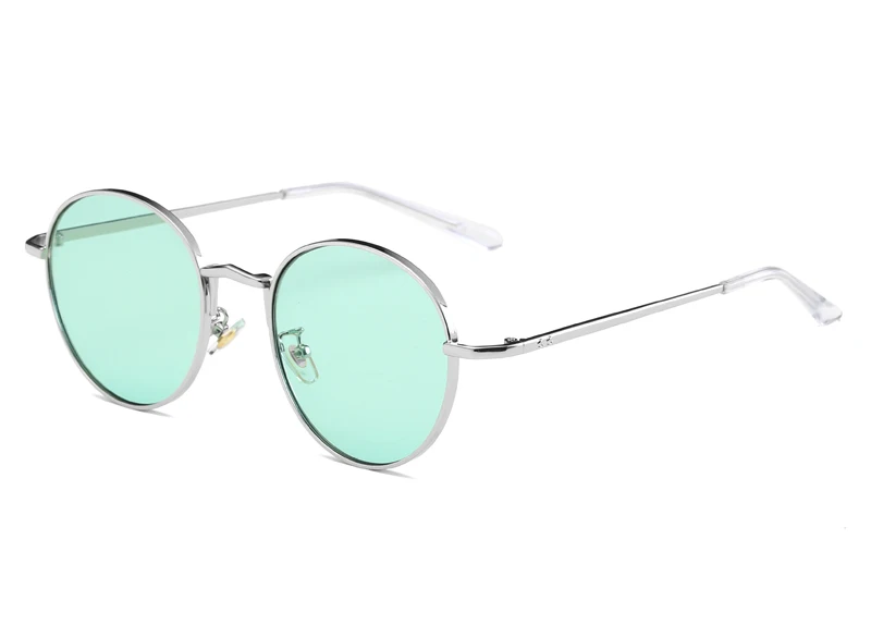 C3 Silver Green Сова город модные Круглые Солнцезащитные очки женские брендовые дизайнерские классические Овальные Солнцезащитные очки для женщин мужские очки унисекс Оттенки UV400 - Цвет линз: C3 Silver Green