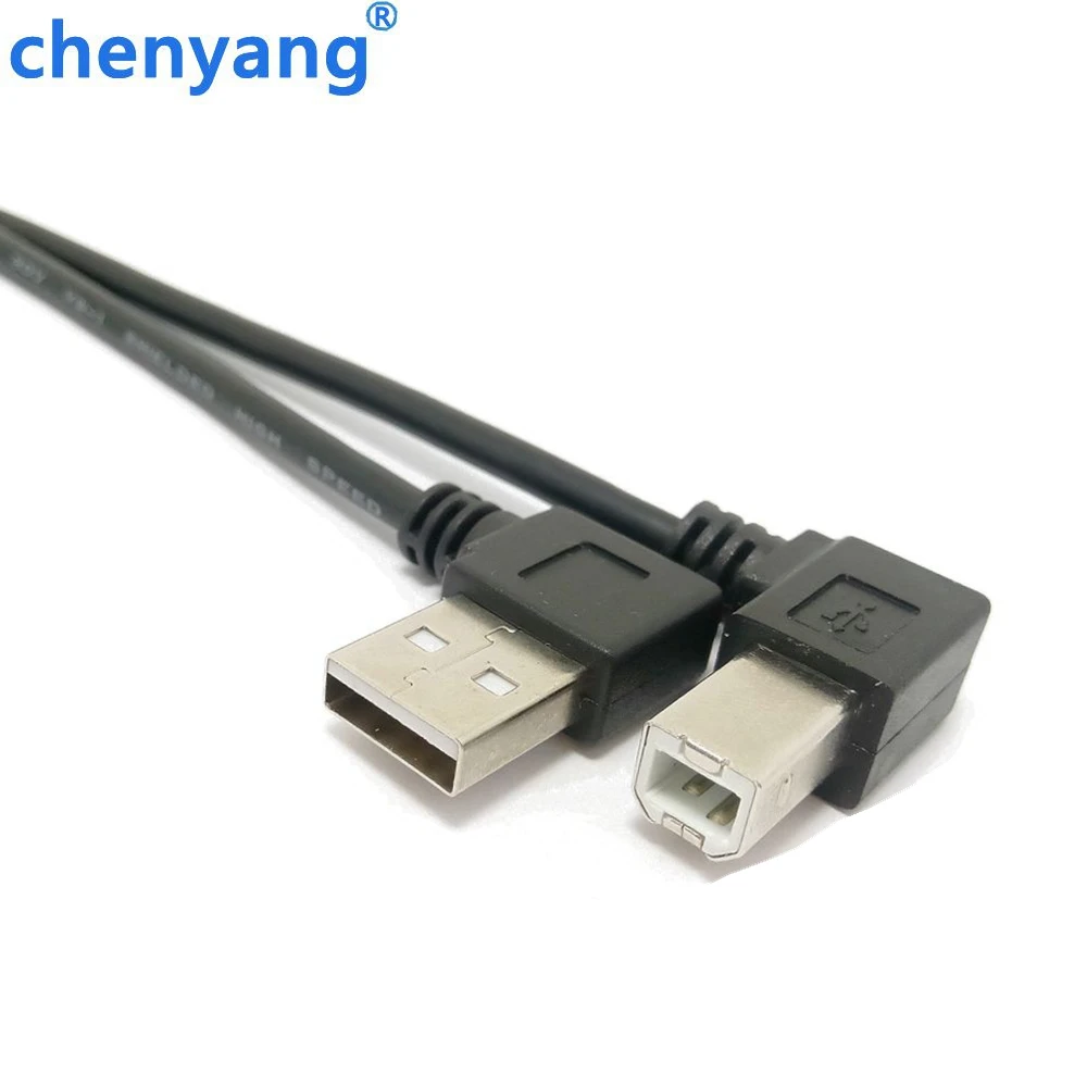 0 5 м правый угловой USB 2 A левый B Мужской 90 градусов принтер сканер компьютерный