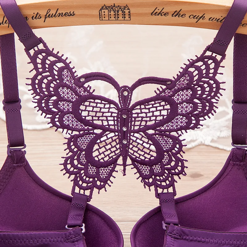 UIECOE женский бюстгальтер сексуальный застежка спереди пуш ап Одноцветный