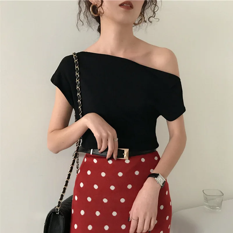 Женская трикотажная рубашка T03 Летняя футболка новинка 2019|Футболки| |