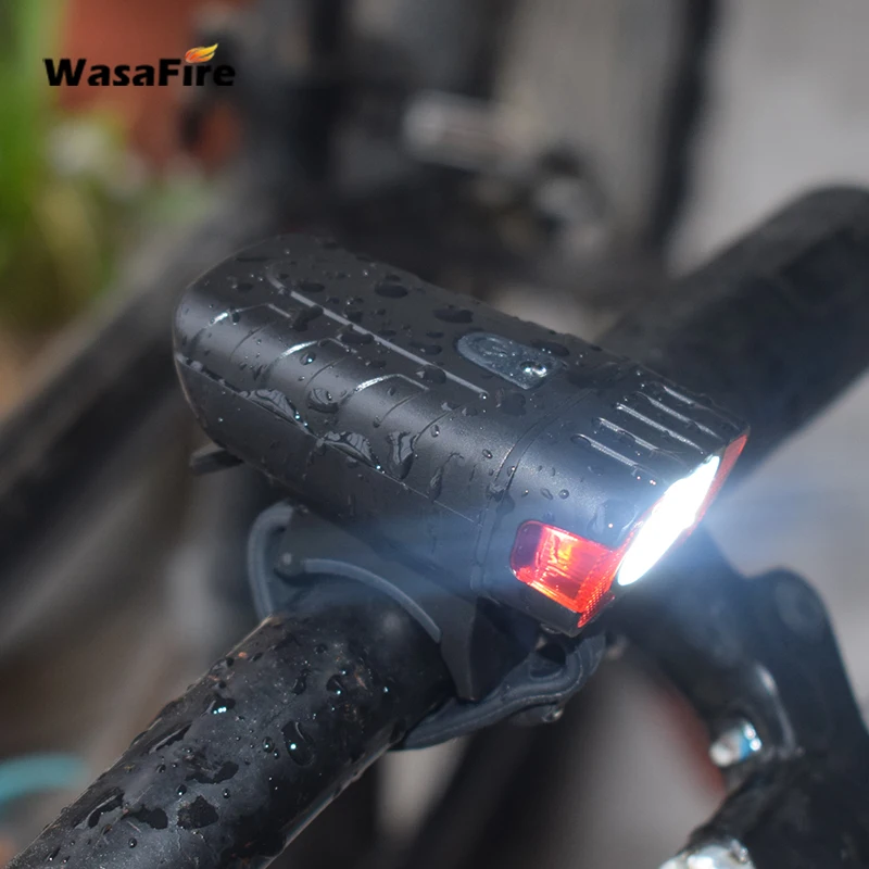 WasaFire водонепроницаемый велосипедный передний фонарь светодиодный налобный USB