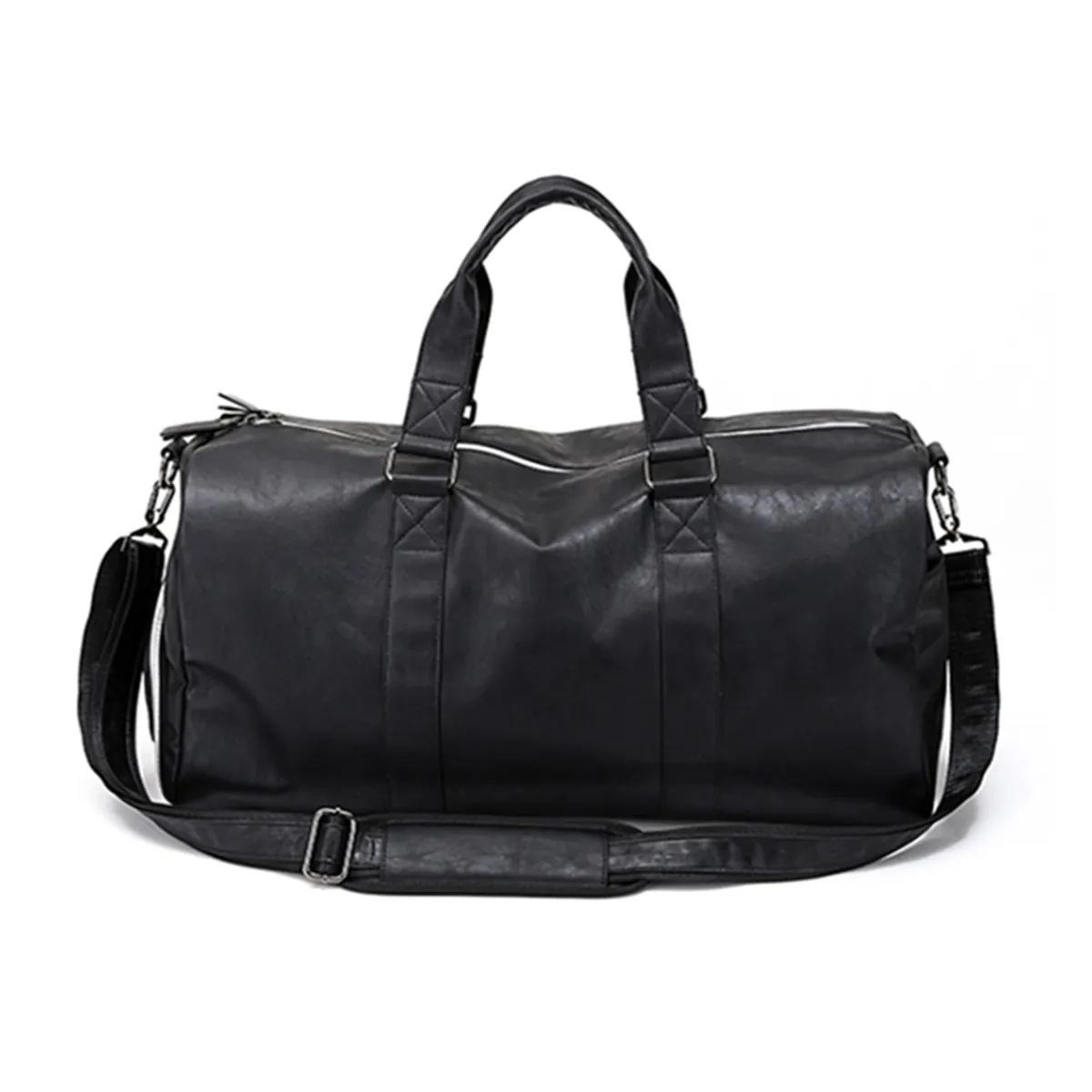 2021 New Black Men Travel Duffle Bags Waterproof PU Leather Handbags Shoulder Bag For Women Man Totes Large Capacity Weekend | Багаж и