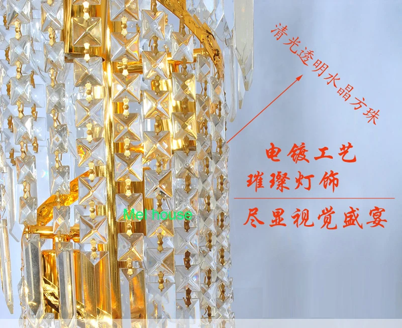 Освещение кристалл Люстры Модные Современные ясно Уотерфорд спираль сфере