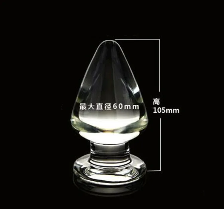 Large Size 105mmx60mm Glass Dildos Ass Anal Butt Plug Sex Toys for Women Men Gay AV Massager | Красота и здоровье