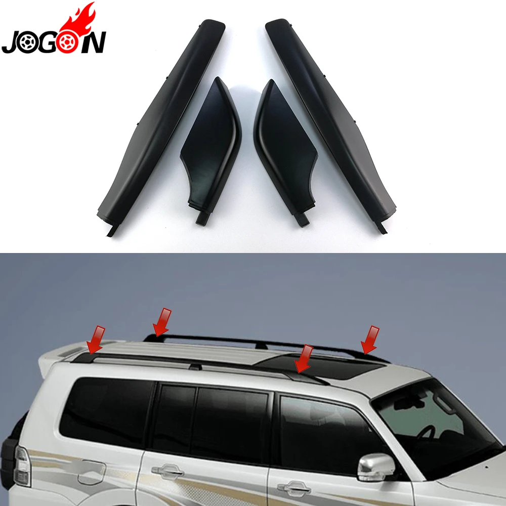 Черный для Mitsubishi Montero Pajero Sfx Shogun Super Exceed 1999-, автомобильный Стайлинг, крыша для багажника, крышка для рейки, сменный корпус