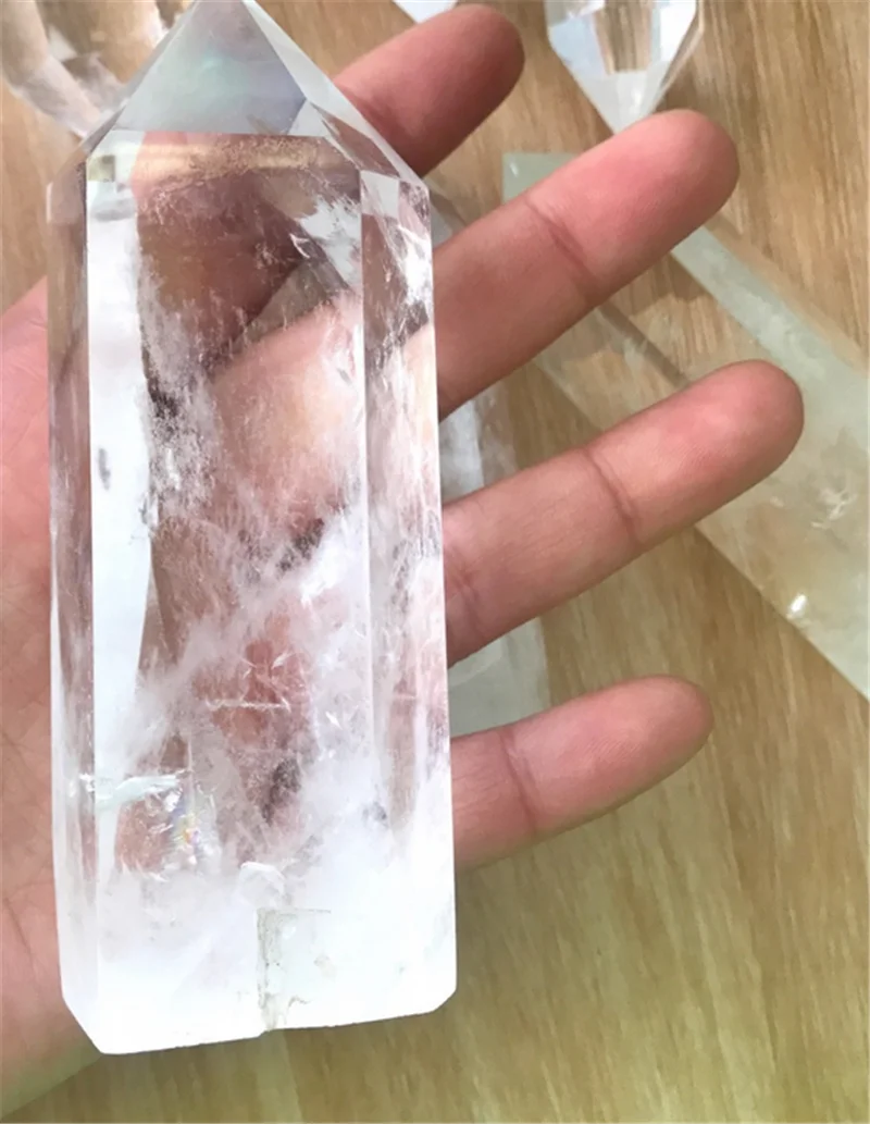 

110-130g Transparent Natural Clear Quartz Crystal Points Single Terminated Crystal Wand Polished Reiki Healing Specimen