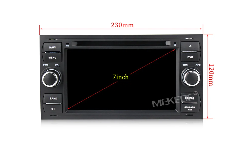 MEKEDE 1024X600 2+ 32G 2 Din Android 9,1 автомобильный dvd мультимедийный плеер gps для Ford Mondeo Focus Transit C-MAX S-MAX Fiesta Автомагнитола