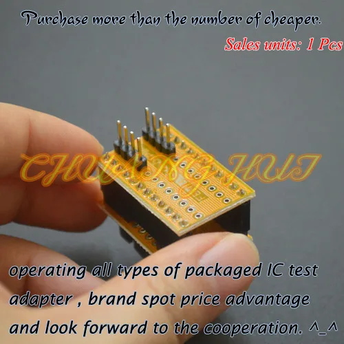 Программатор IC TEST QFN8 К DIP8 адаптер WSON8 DFN8 MLF8 шаг тестового разъема = 0 65 мм размер x |