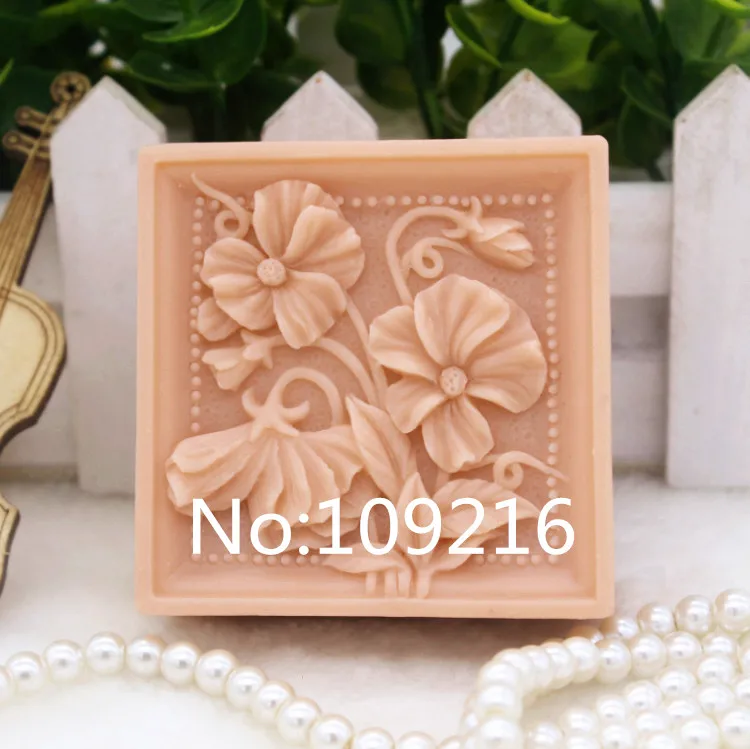Новый продукт! 1 шт. 6 6x3 0 см маленькие цветы (zx146) силиконовая форма для мыла ручной