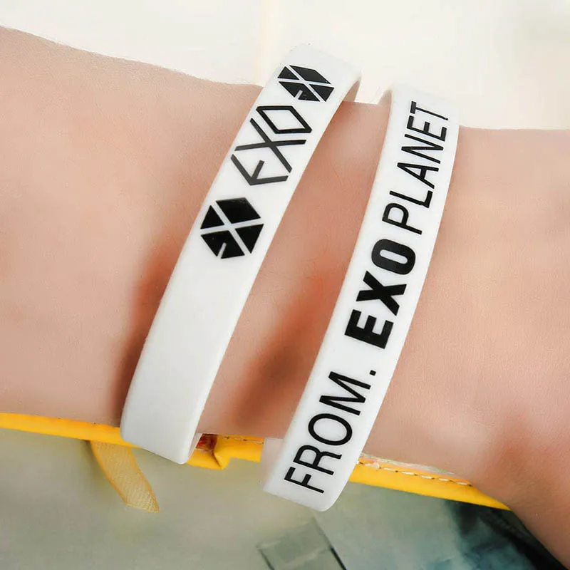 1 шт. альбом KPOP EXO браслеты с датой рождения спорт силиконовый браслет Дружба браслеты модные аксессуары для мужчин и женщин