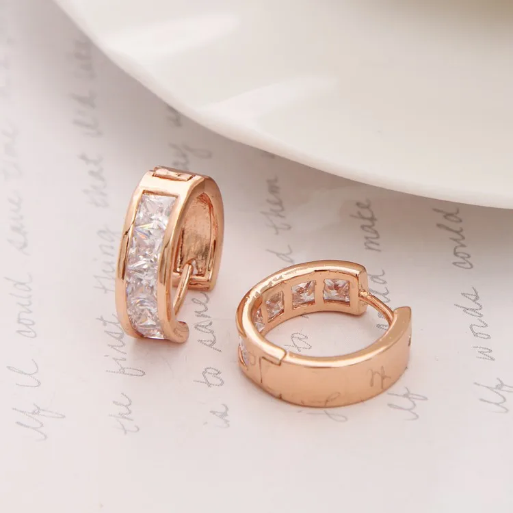 Женские серьги-кольца с кристаллами высокого качества | Украшения и аксессуары