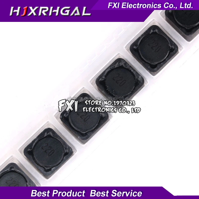 10 шт. CD127 CDRH127R 12x12x7 мм 22uH 220 экранированная Катушка Индуктивности SMD адаптера