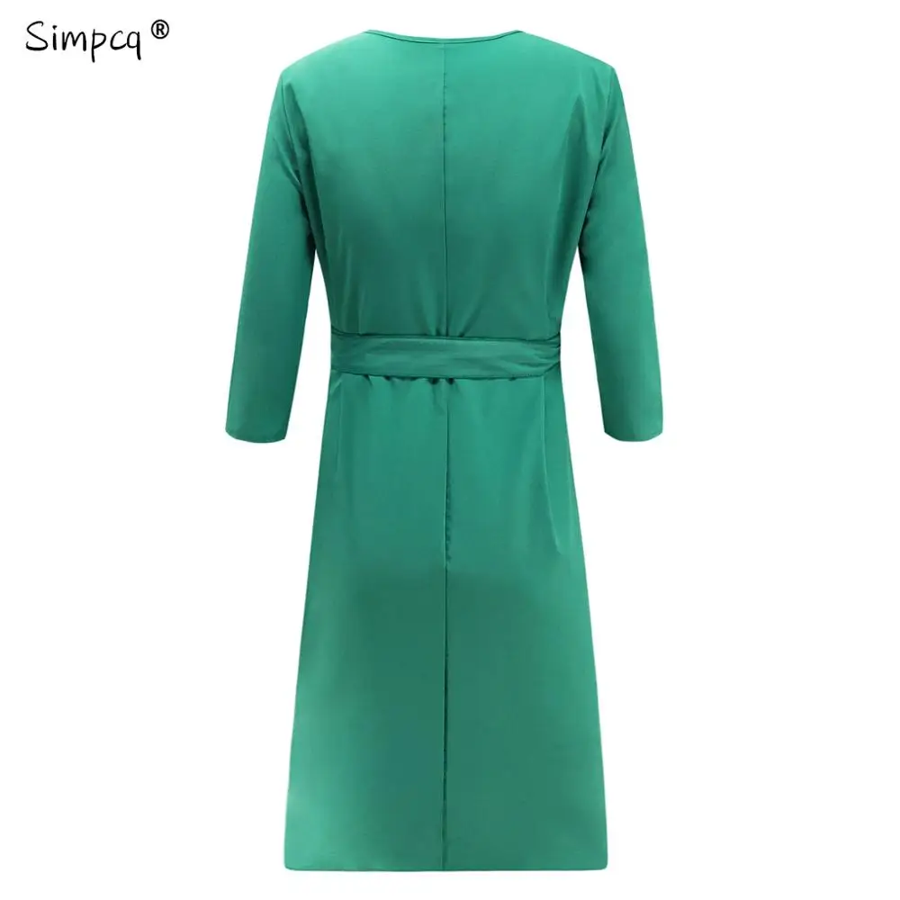Vestido de festa однотонное платье средней длины до середины икры с v-образным вырезом распродажа Специальное предложение Zanzea Ukraine Vadim макси платье в богемном стиле