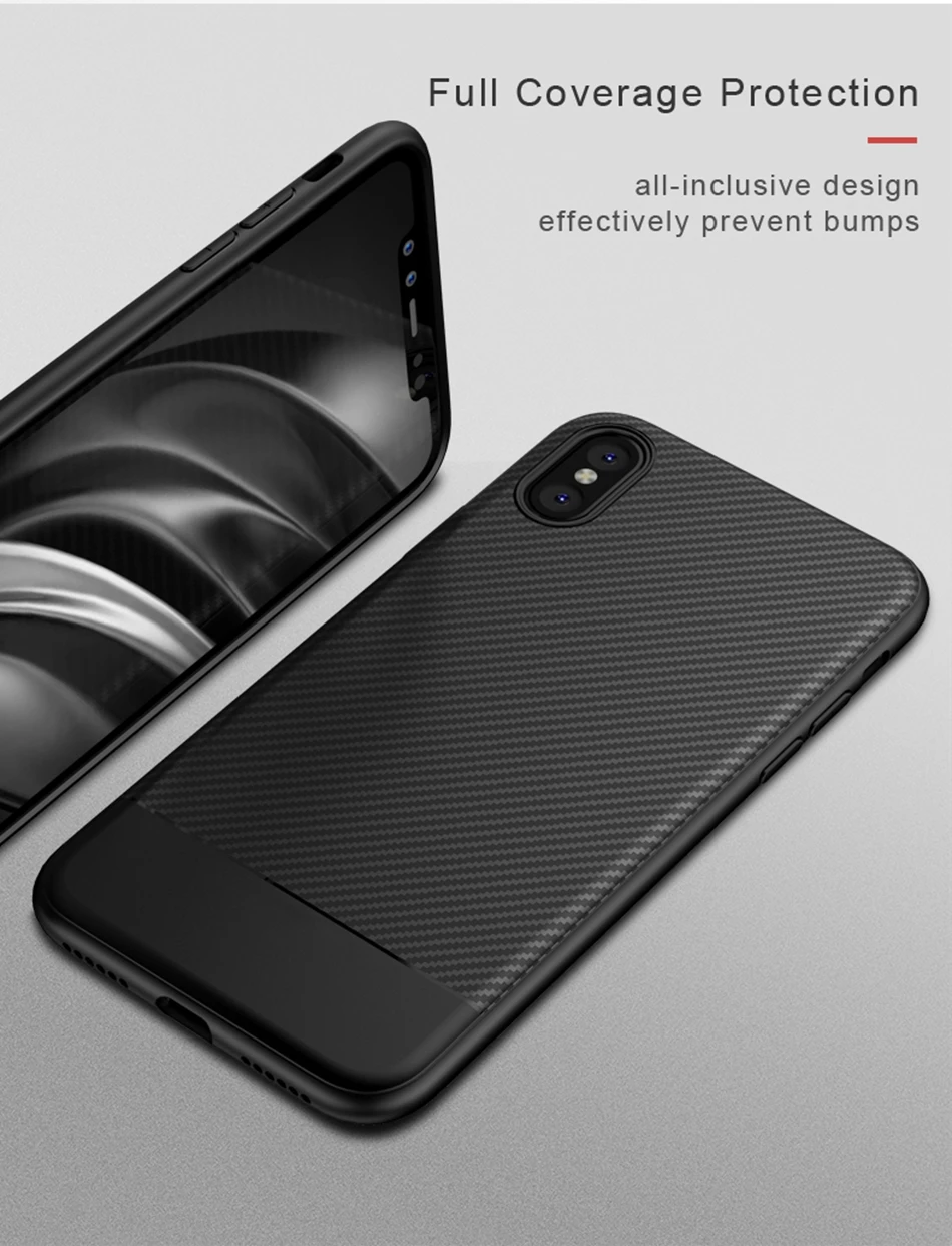 FLOVEME для iPhone X 10 чехол роскошный, деловой чехол из углеродного волокна для iPhone 8 7 6 6S Plus силиконовый чехол для телефона аксессуары