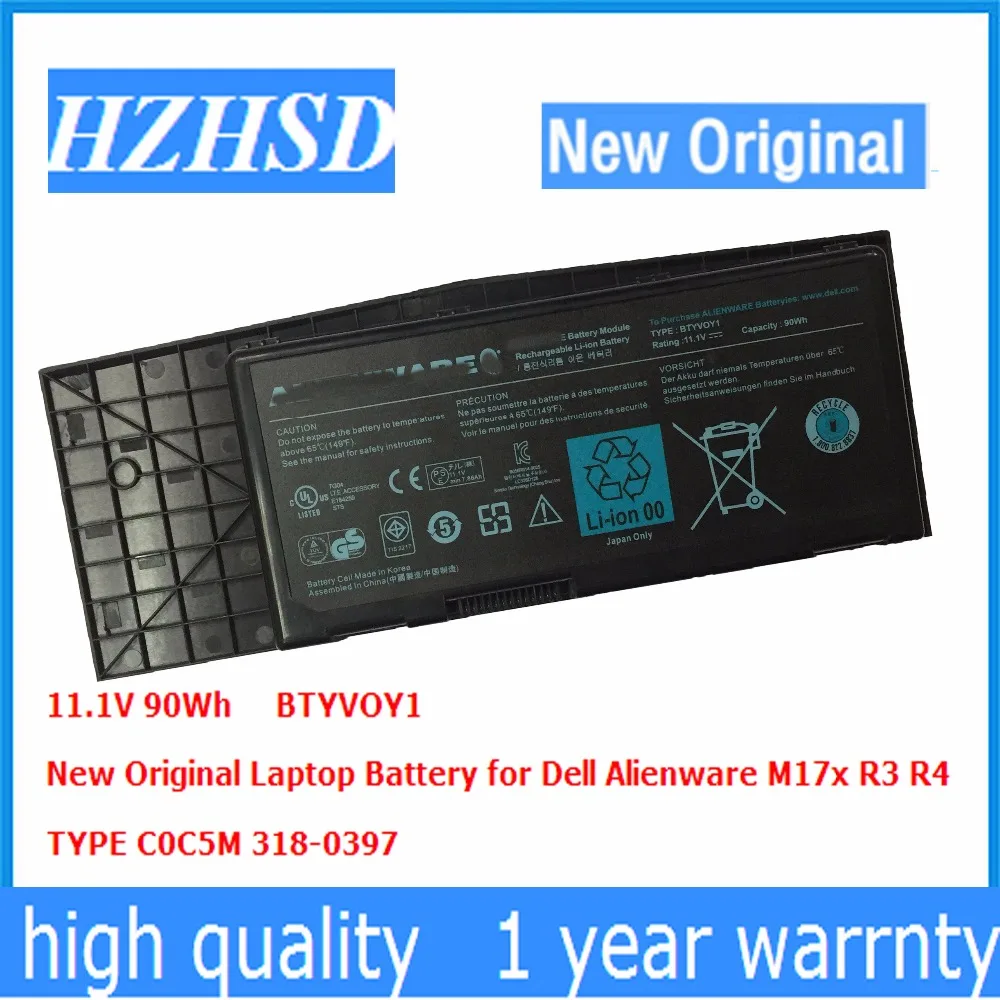 

11.1V 90Wh/9CELL New Original BTYVOY1 Laptop Battery for Dell Alienware M17x R3 R4 TYPE C0C5M 318-0397