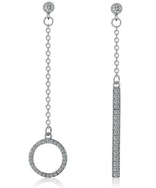 C2 Женские 925 Висячие серьги из серебра 925 пробы с кристаллами Swarovski элемент звезда длинные серьги с подвесками девушка подарок вечерние ювелирные изделия - Цвет камня: C2