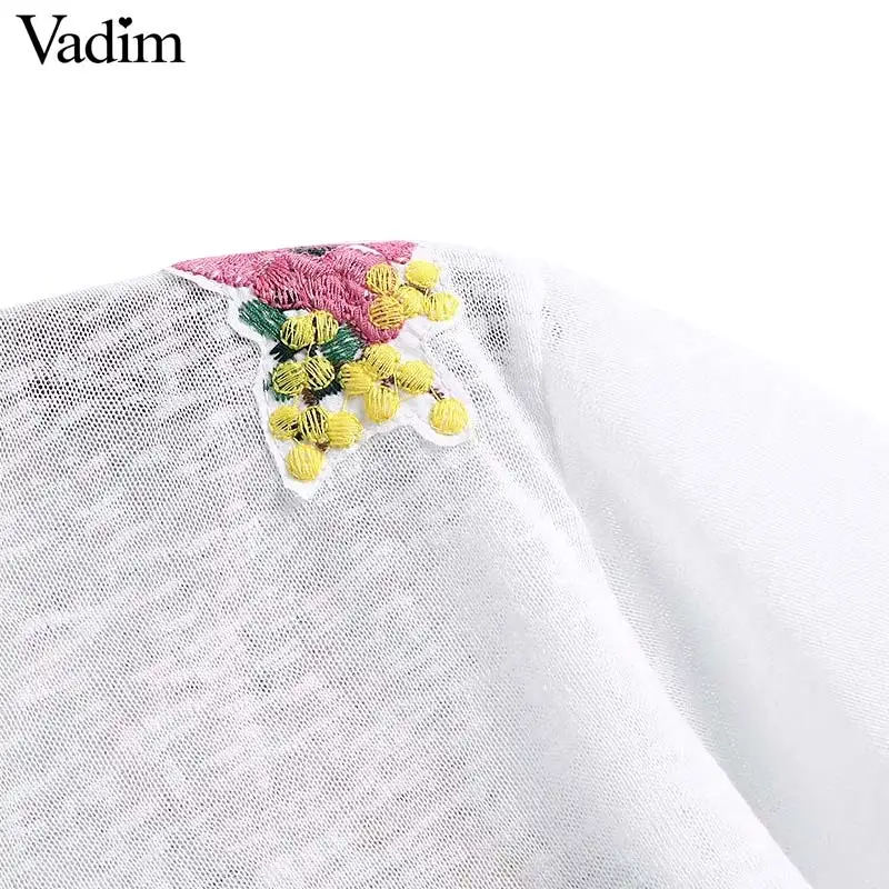 Трикотажная футболка Vadim Белая Прозрачная Футболка с о-вырезом и коротким