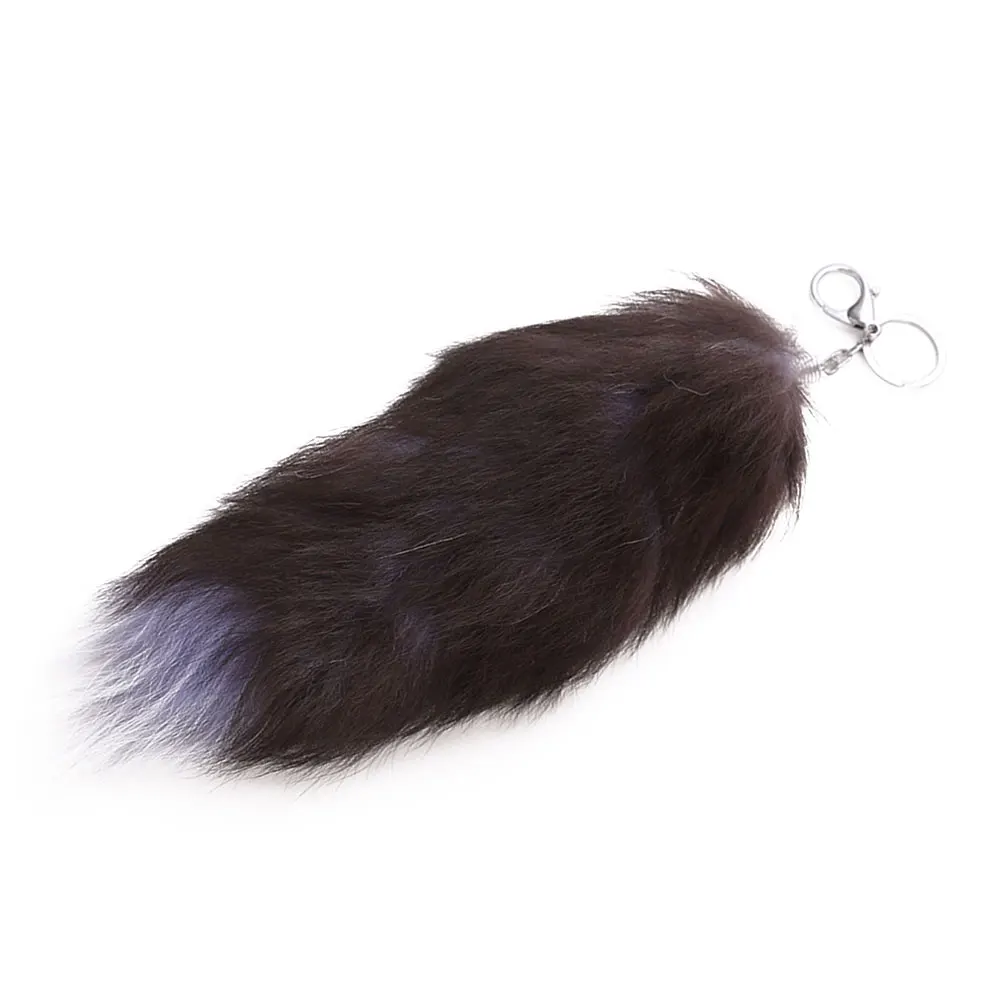 Модный меховой брелок с кисточкой в виде хвоста волка автомобильная сумка