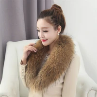 natural skin 2019 new winter 100 real raccoon leather collar ladies scarf fashion coat sweater scarf collar cap