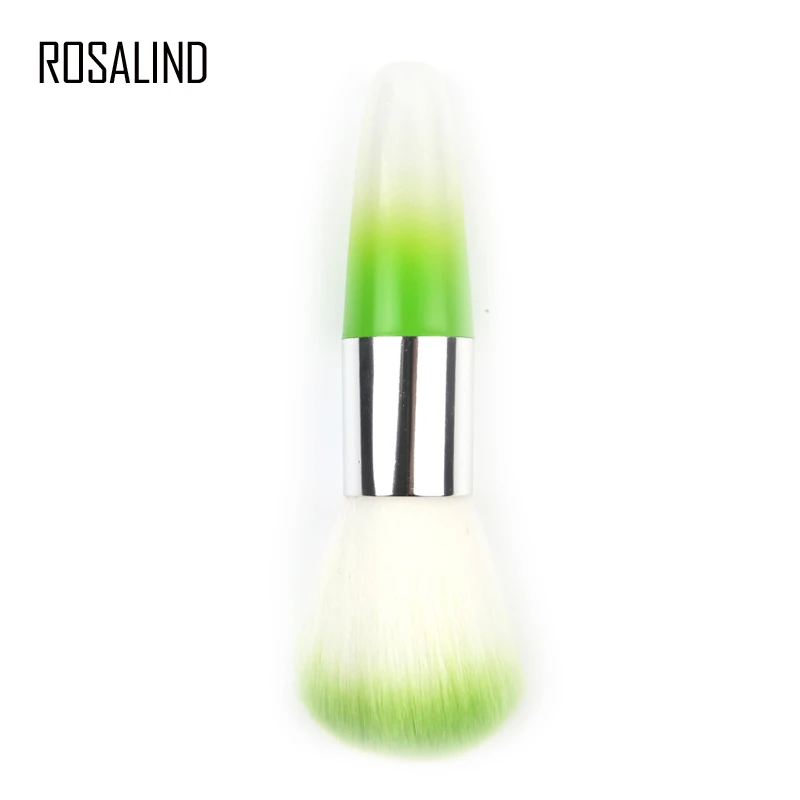 ROSALIND 1 шт., 5 цветов, кисточки для геля ногтей, очиститель пыли для ногтей, Маникюрный Инструмент, акриловая кисть для ногтей