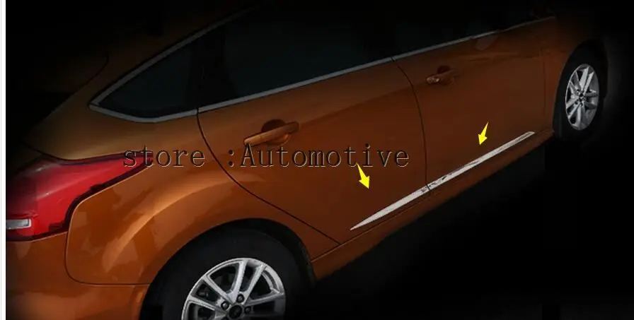 Для Ford Focus Mk3 2012 2013 2014 2015 2016 2017 хромированная дверная боковая формовочная линия