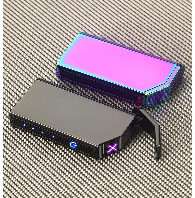 Двухдуговая Индукционная Зажигалка плазменная USB меняющаяся ветрозащитная беспламенная электрическая зажигалка электронная сигарета зажигалка импульсная