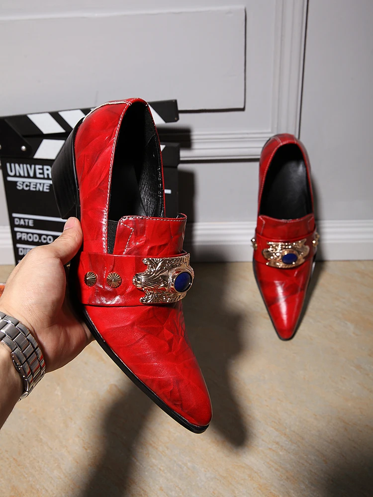 Choudory Натуральная Кожа Свадебные Туфли Slip On Diamond Золотой Металлик Toe Мокасины