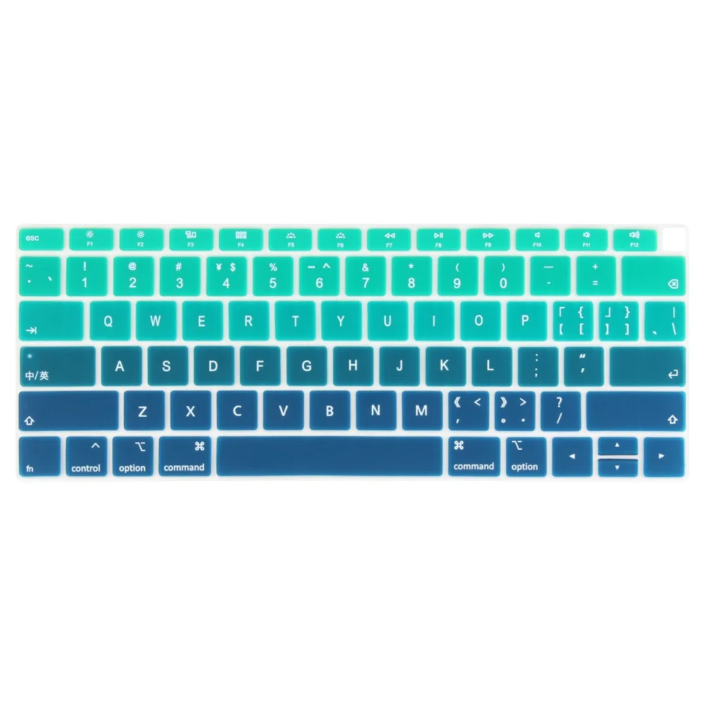 Английская Водонепроницаемая Пылезащитная крышка клавиатуры для Macbook Air 13 A1932 Touch ID градиентный цвет американская Защита клавиатуры