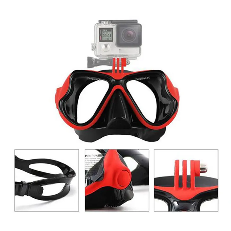 

Professional Underwater Diving Mask Tempered Glasse Snorkel Goggles For Gopro Hero 5 4 3 2 1 for Xiaomi yi Sport Action Camera