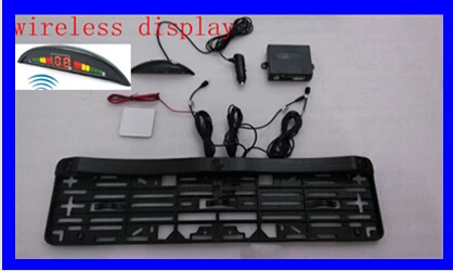 

Wireless License Frame LED Display Moon Display Parking Sensor with Euro Name Plate LED +3 sensor on frame parking aids auto