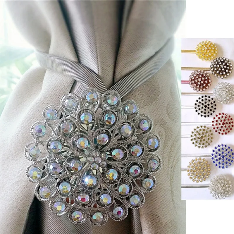 1 шт. Стразы декоративный обхват для окна выдвижной металлический держатель штор