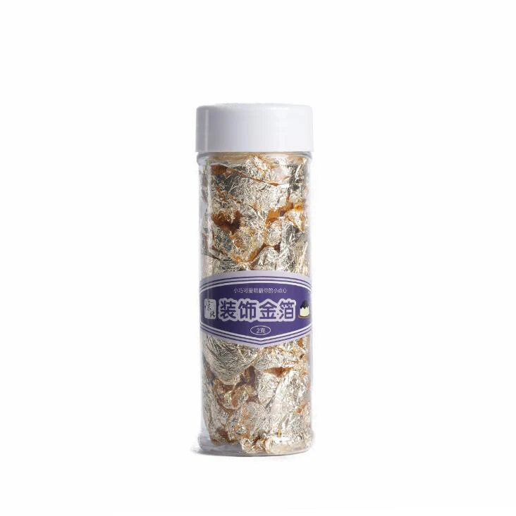 Gold foil 2 г маленькие кусочки настоящие Съедобные золотые листовая серебряная фольга хлопья Глод фольга для съедобной маски декоративные блюда для тортов украшения GYH - Цвет: Gold foil