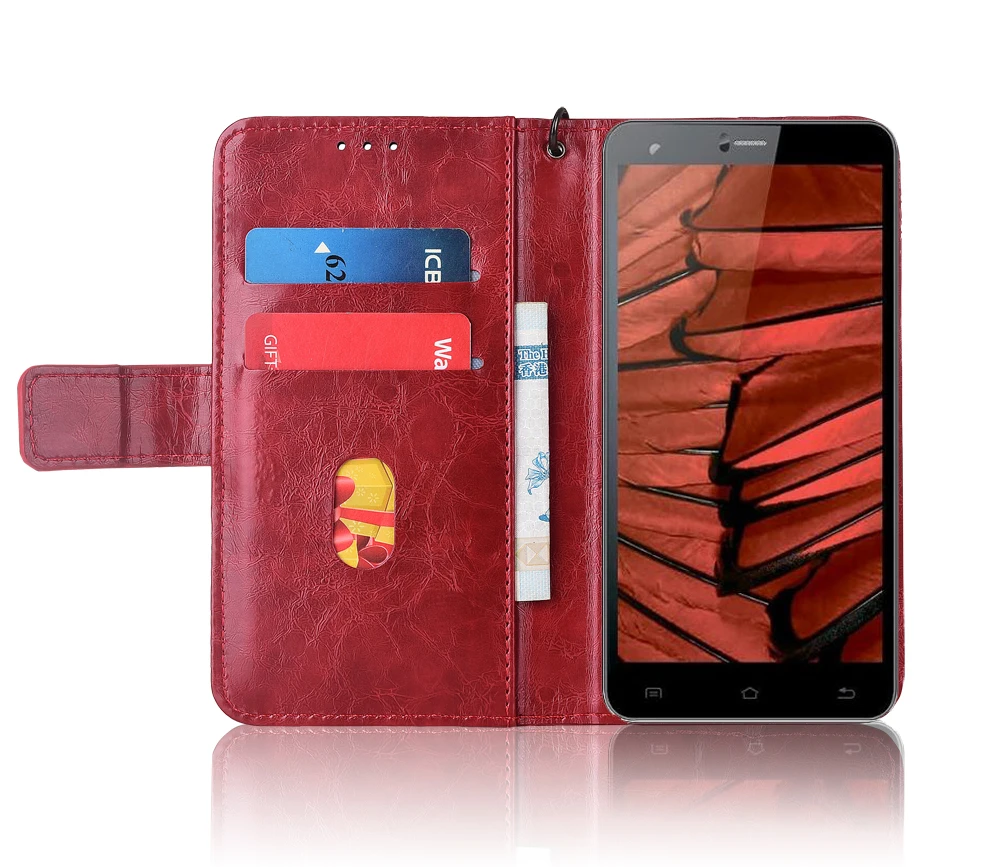 Кожаный чехол-книжка для 4Good S550m 4G Fundas с цветочным принтом 100% специальный